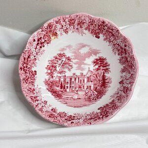 J&G Meakin Romantic England Red 6.5” Bowl Buckinghamshire CHEQUERS Soup Cereal 2